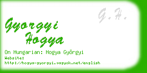 gyorgyi hogya business card
