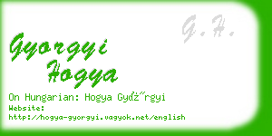 gyorgyi hogya business card